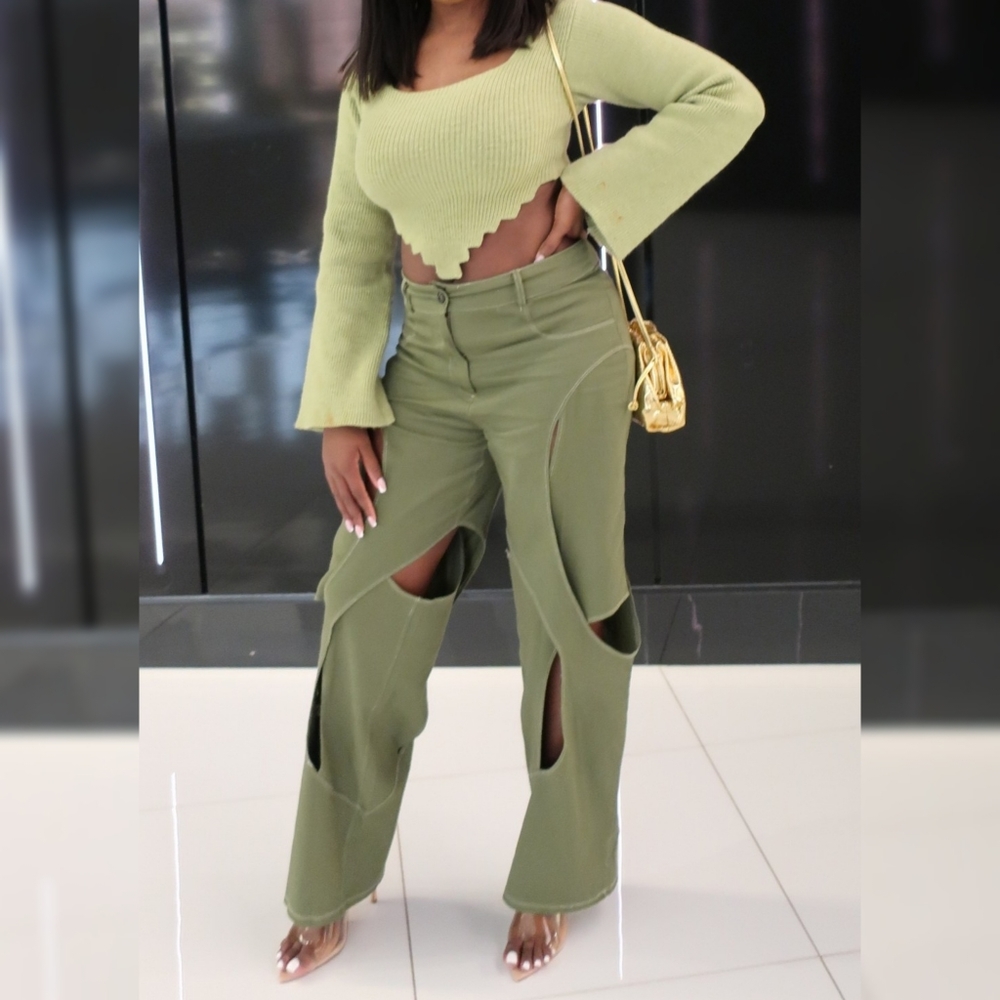 Green Top and Bottom Set